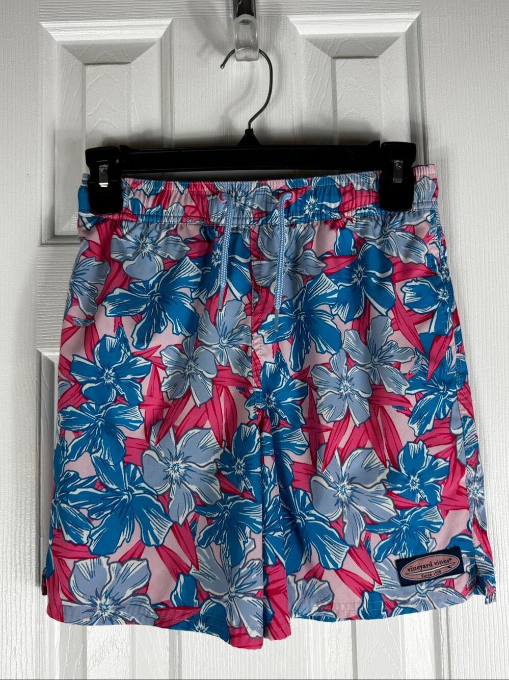 Vineyard Vines Boys Floral Hibiscus Print Chappy Swim Trunks Size 18